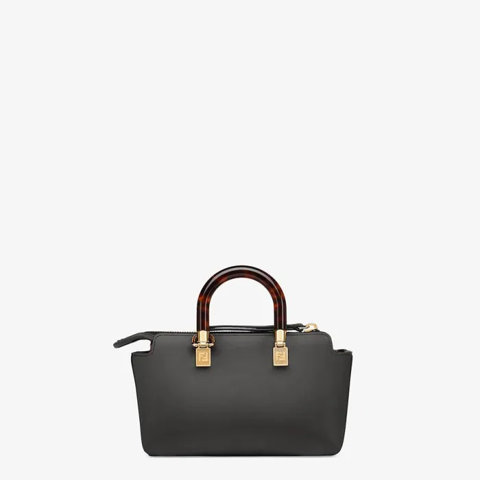 WomanKids Small Boston Bag In Black Leather Black Fendi Mini Bags