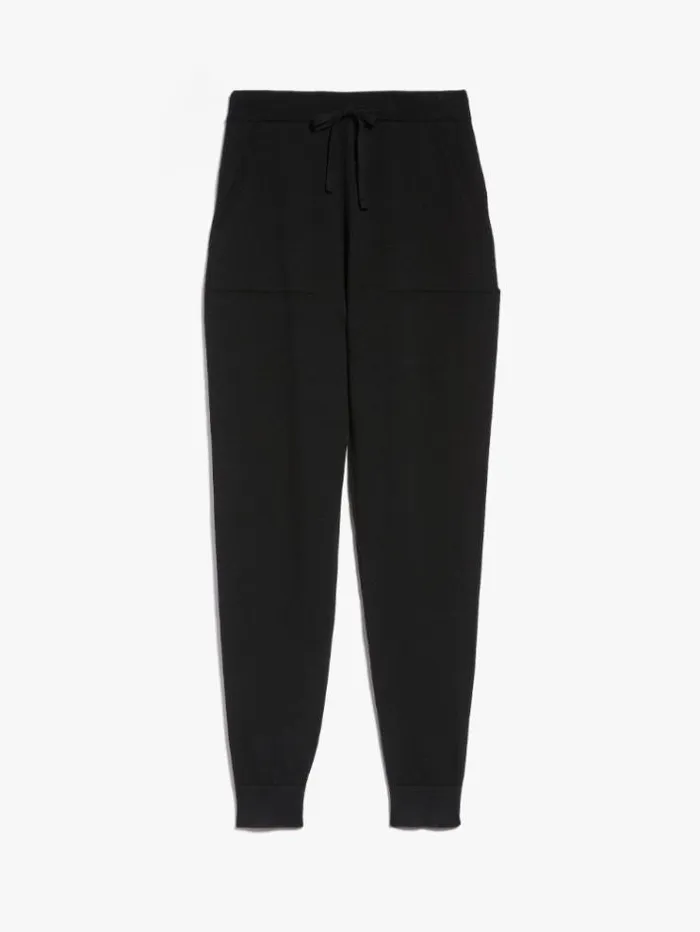 Woman Knit Trousers Black Maxmara Trousers Woman Knit Trousers Black Maxmara Trousers