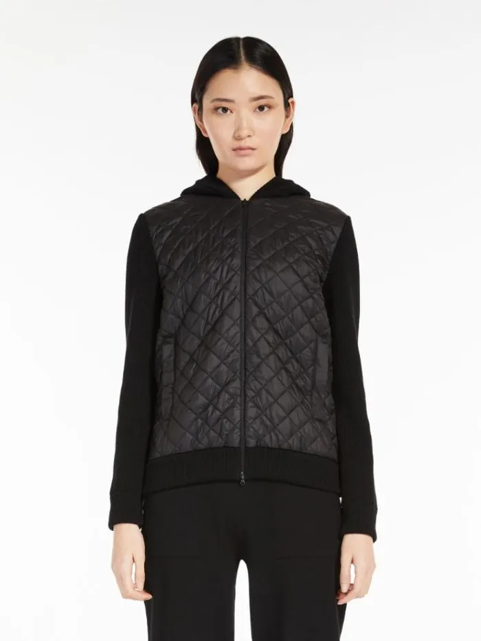 Woman Knitted Jacket Black Maxmara Knitwear And Sweatshirts