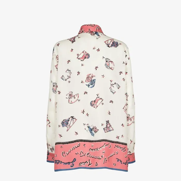 Woman Multicolour Silk Shirt Multicolour Fendi Tops and Shirts