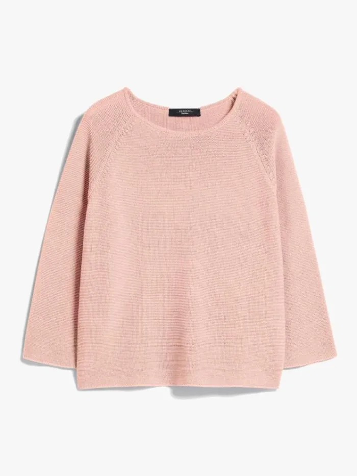 Woman Roundneck Cotton Top Peach Maxmara Knitwear And Sweatshirts Woman Roundneck Cotton Top Peach Maxmara Knitwear And Sweatshirts