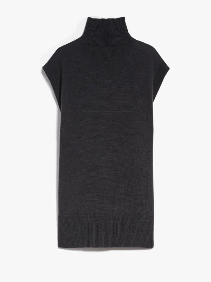 Woman Wool Yarn Gilet Dark Grey Maxmara Knitwear And Sweatshirts Woman Wool Yarn Gilet Dark Grey Maxmara Knitwear And Sweatshirts