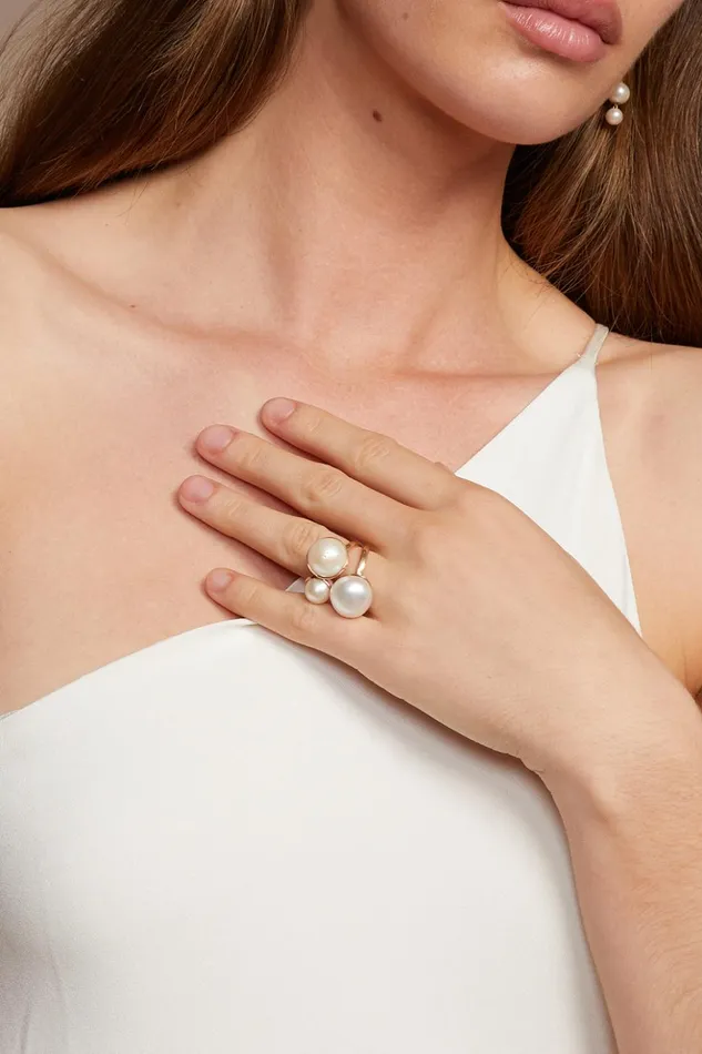 Women 14k Monaco Ring White Pearl Chan Luu Rings