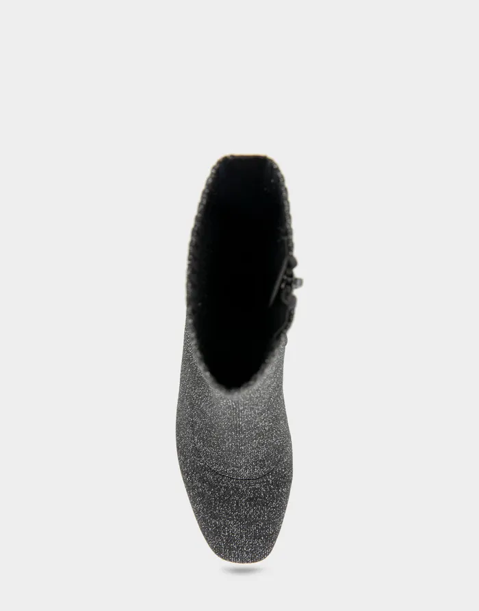 Women Aerosoles Ankle Boots Comfortable Stretch Knit Sculpted Heel Bootie In Gunmetal Knit Stretch Fly Knit Fabric Women Aerosoles Ankle Boots Comfortable Stretch Knit Sculpted Heel Bootie In Gunmetal Knit Stretch Fly Knit Fabric