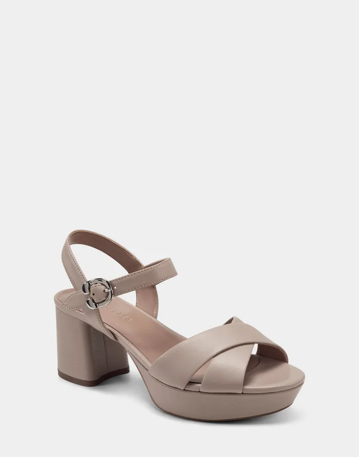 Women Aerosoles Dress Comfortable Sandal In Nude Genuine Leather
