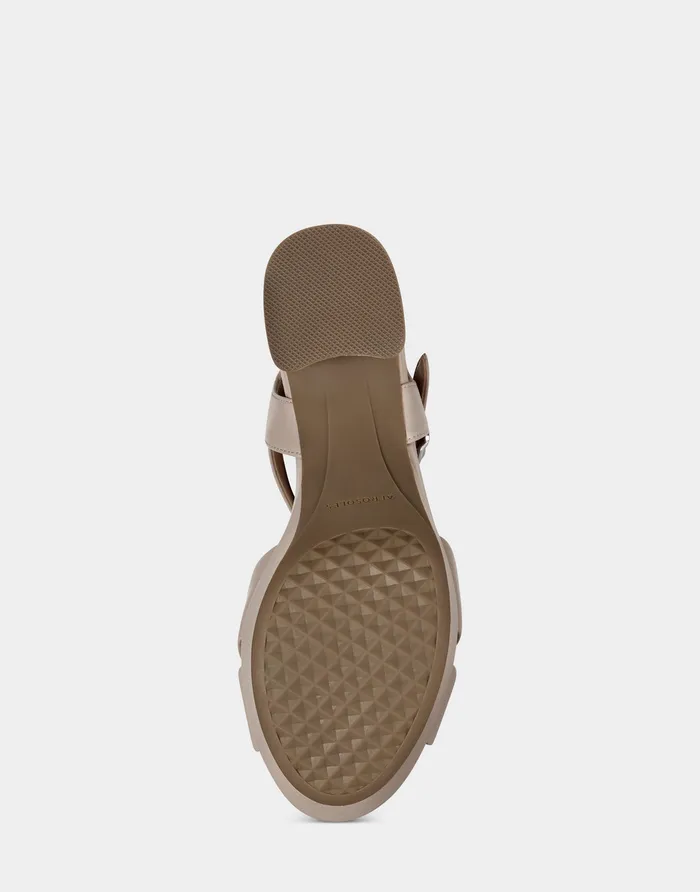Women Aerosoles Dress Comfortable Sandal In Nude Genuine Leather