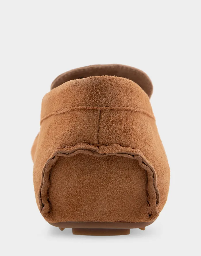 Women Aerosoles Loafers Comfortable Driver In Tan Suede
