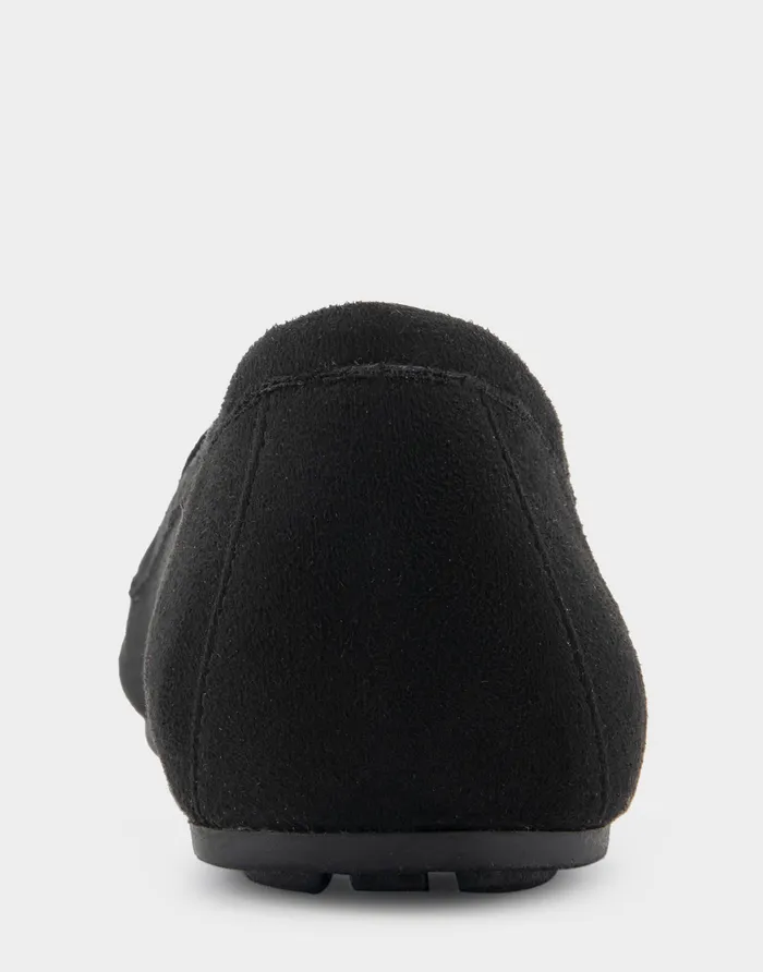 Women Aerosoles Loafers Comfortable Loafer In Black Faux Suede