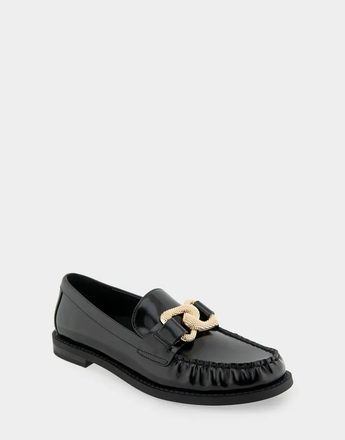 Women Aerosoles Loafers Comfortable Textured Rose Chain Link Flexible Tailored Weejun Loafer In Black Faux Leather Faux Leather Women Aerosoles Loafers Comfortable Textured Rose Chain Link Flexible Tailored Weejun Loafer In Black Faux Leather Faux Leather