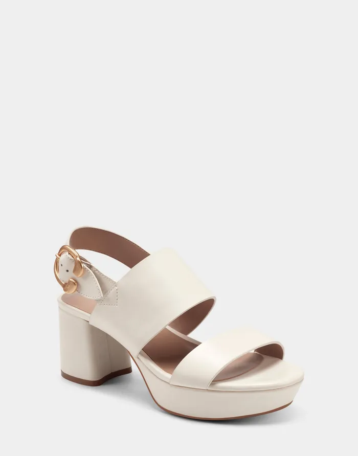 Women Aerosoles Platforms Comfortable Platform Sandal In Eggshell Leather