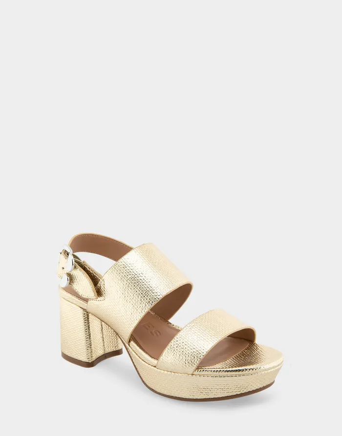 Women Aerosoles Platforms Comfortable Platform Sandal In Soft Gold Canvas Faux Leather Canvas Fabric Women Aerosoles Platforms Comfortable Platform Sandal In Soft Gold Canvas Faux Leather Canvas Fabric