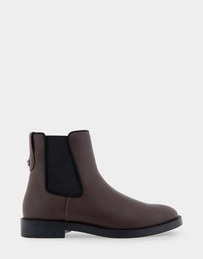 Women Aerosoles Wide Width Boots Comfortable Ankle Boot In Brown Faux Leather