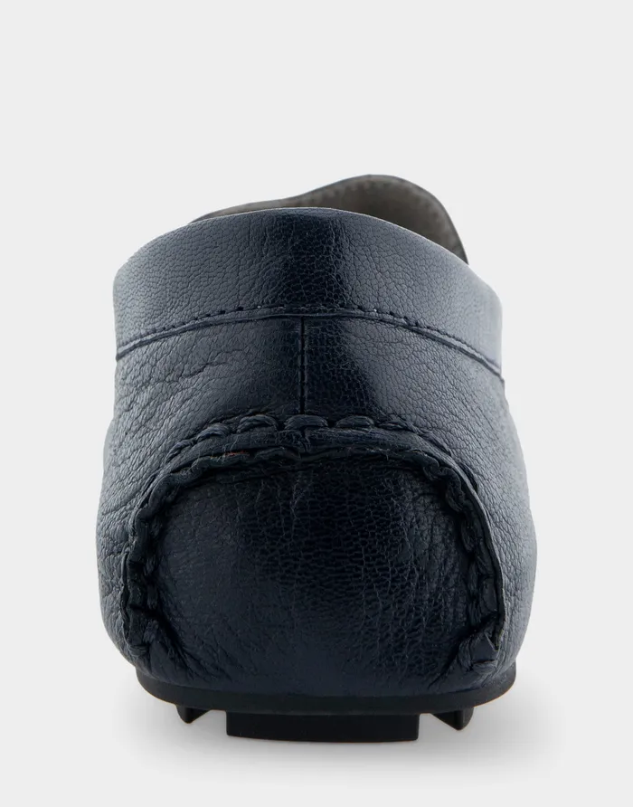 Women Aerosoles Wide Width Flats Comfortable Driver In Navy Leather