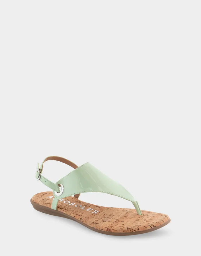 Women Aerosoles Wide Width Sandals Comfortable Back Strap Thong Sandal In Gleam Patent Faux Leather Faux Suede Women Aerosoles Wide Width Sandals Comfortable Back Strap Thong Sandal In Gleam Patent Faux Leather Faux Suede