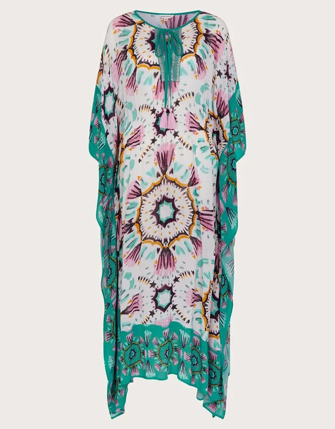 Women Allegra Print Kaftan Ivory Monsoon Beachwear and Swimwear