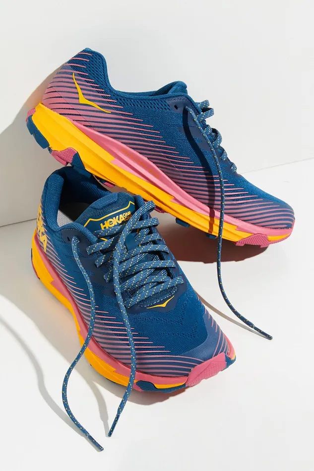 Women Athletic Shoes Free People Hoka Torrent 2 Sneakers Moroccan Blue Saffron