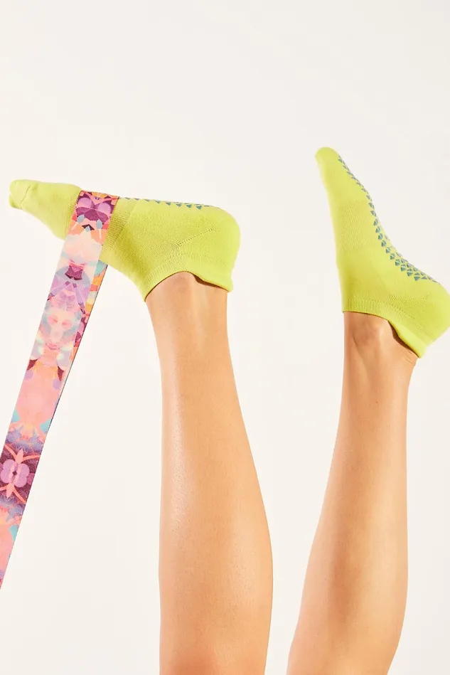 Women Athletic Shoes Free People Union Full Foot Grip Socks Green Glow