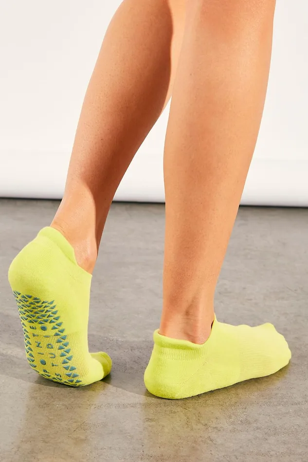 Women Athletic Shoes Free People Union Full Foot Grip Socks Green Glow