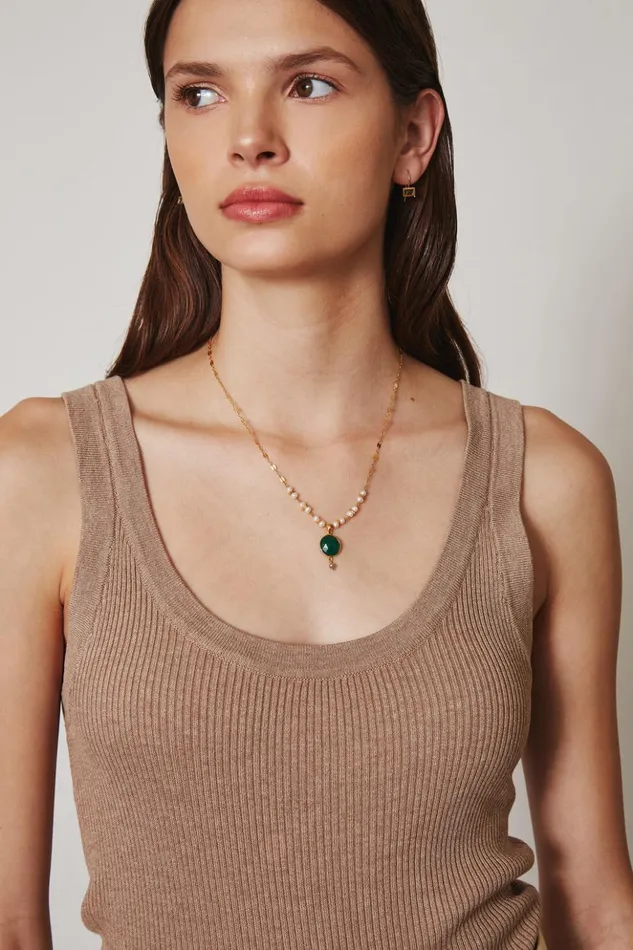 Women Aventurine Mix And Pearl Penina Pendant Necklace Chan Luu Necklaces
