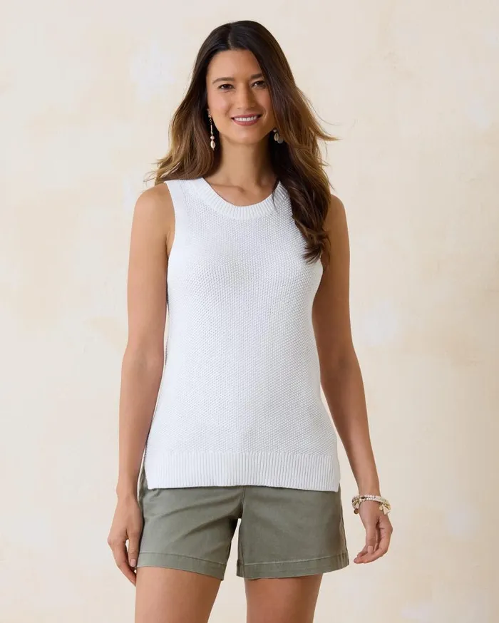 Women Belle Haven Seed Knit Sleeveless Sweater White Tommy Bahama Tops and Shirts Women Belle Haven Seed Knit Sleeveless Sweater White Tommy Bahama Tops and Shirts