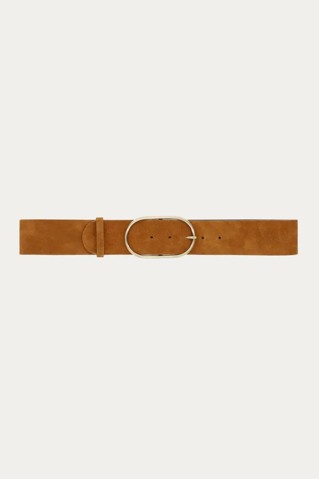 Women Belts Baandsh Suede Belt Cole Brown