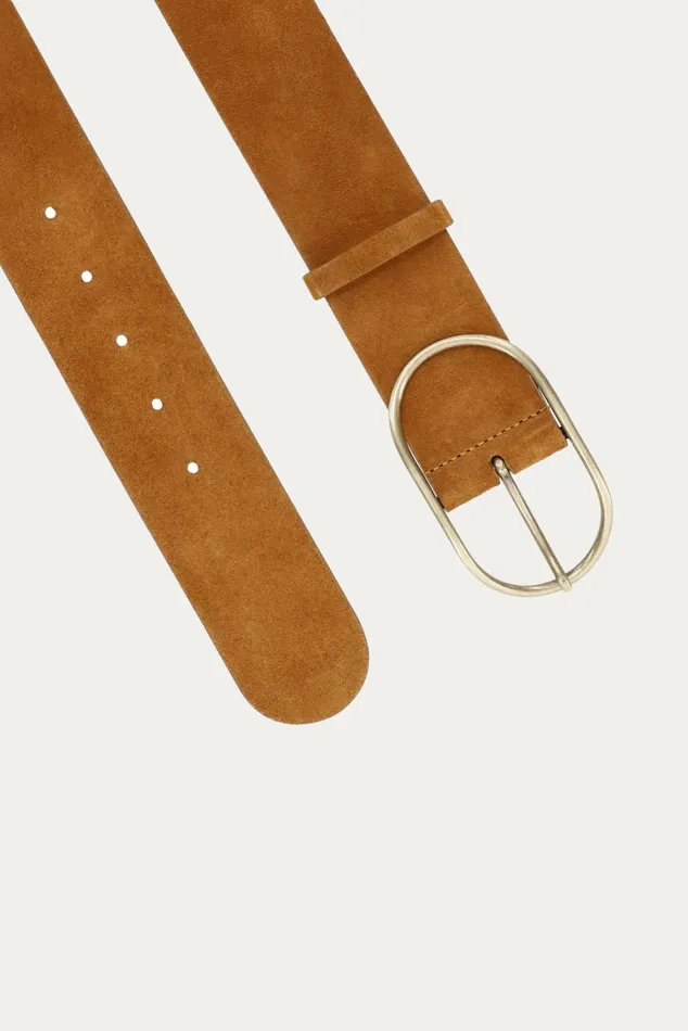 Women Belts Baandsh Suede Belt Cole Brown