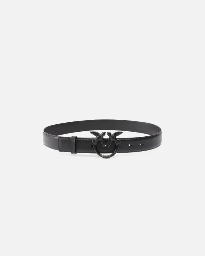 Women Belts Pinko Belt With Colored Buckle 3cm Limo Black Block Colour