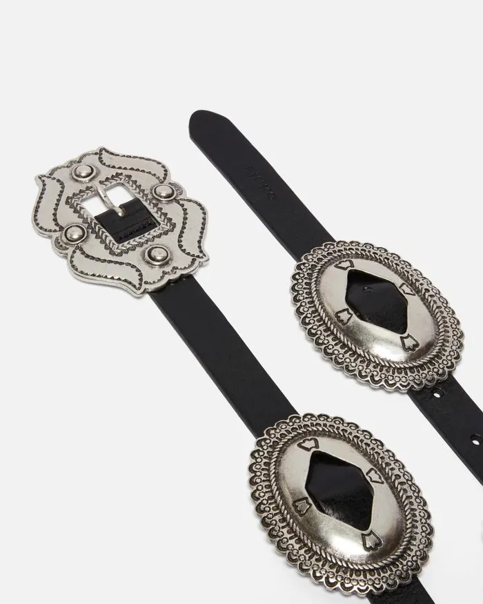 Women Belts Pinko Belt With Large Buckle 2cm Blackold Silver Women Belts Pinko Belt With Large Buckle 2cm Blackold Silver