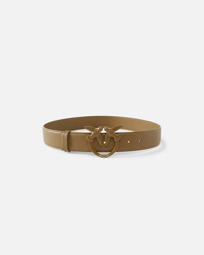 Women Belts Pinko Love Birds High Colourblock Leather Belt 4cm Plantationcolourblock