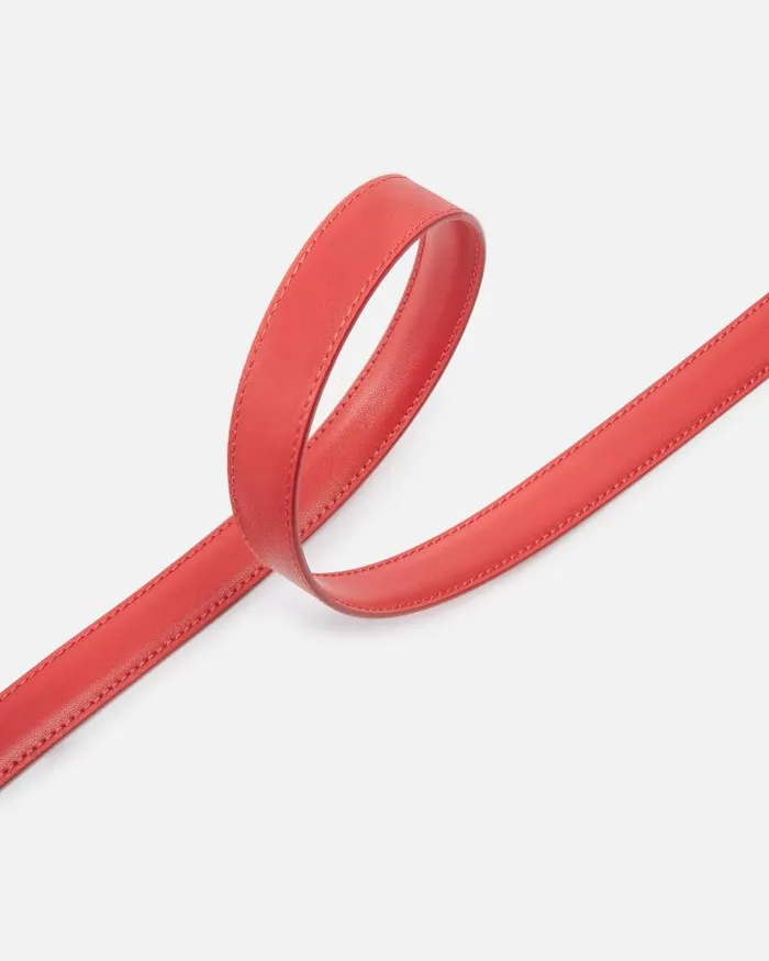 Women Belts Pinko Love Birds Thin Leather Belt 2cm Redantiquegold Women Belts Pinko Love Birds Thin Leather Belt 2cm Redantiquegold