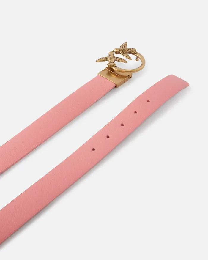 Women Belts Pinko Reversible Love Birds Belt 3cm Pinkredantique Gold Women Belts Pinko Reversible Love Birds Belt 3cm Pinkredantique Gold