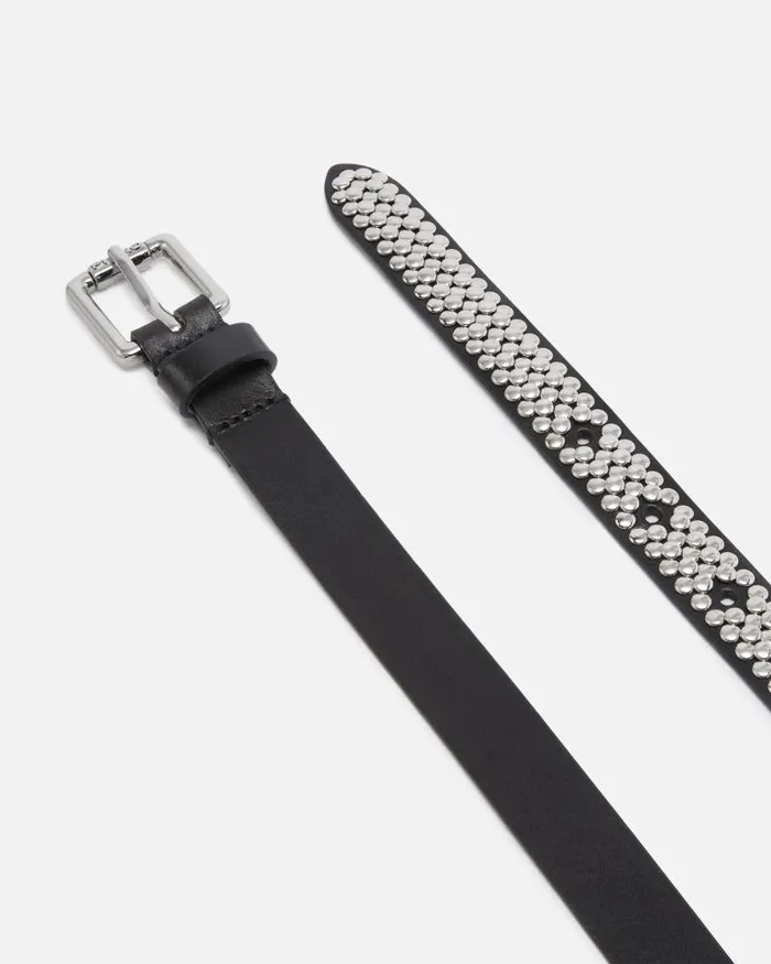 Women Belts Pinko Thin Belt With Jewel Studs 2 Cm Limo Blackshiny Nickel Women Belts Pinko Thin Belt With Jewel Studs 2 Cm Limo Blackshiny Nickel