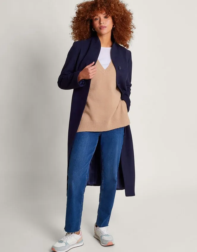 Women Billie Button Side Tabard Camel Monsoon Knitwear