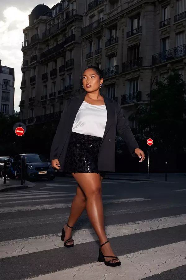 Women Black Sequin Mini Skirt Quiz Clothing Skirts