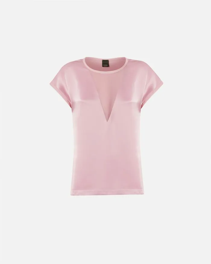 Women Blouses Pinko Satin And Georgette Tshirt Blouse Pinkpolignac Women Blouses Pinko Satin And Georgette Tshirt Blouse Pinkpolignac
