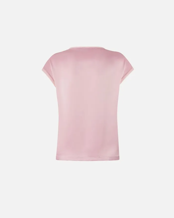Women Blouses Pinko Satin And Georgette Tshirt Blouse Pinkpolignac Women Blouses Pinko Satin And Georgette Tshirt Blouse Pinkpolignac