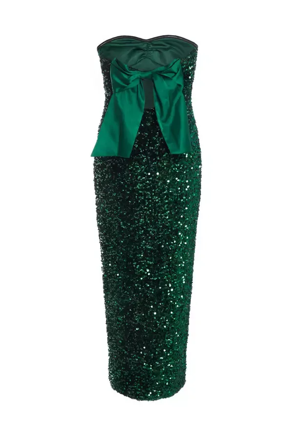 Women Bottle Green Sequin Midaxi Dress Quiz Clothing Dresses
