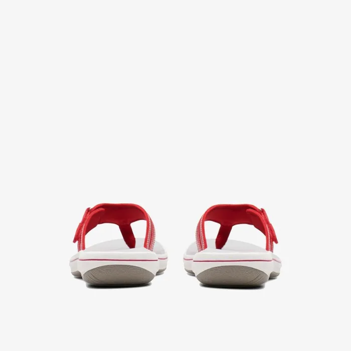 Women Breeze Sea Red Synthetic Clarks Sandals and Flip Flops