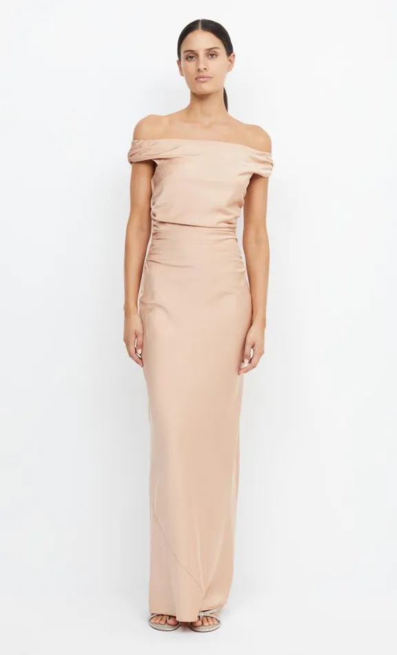 Women Bridesmaid Dresses Bec Bridge ETERNITY OFF SHOULDER MAXI 8211 ROSE GOLD