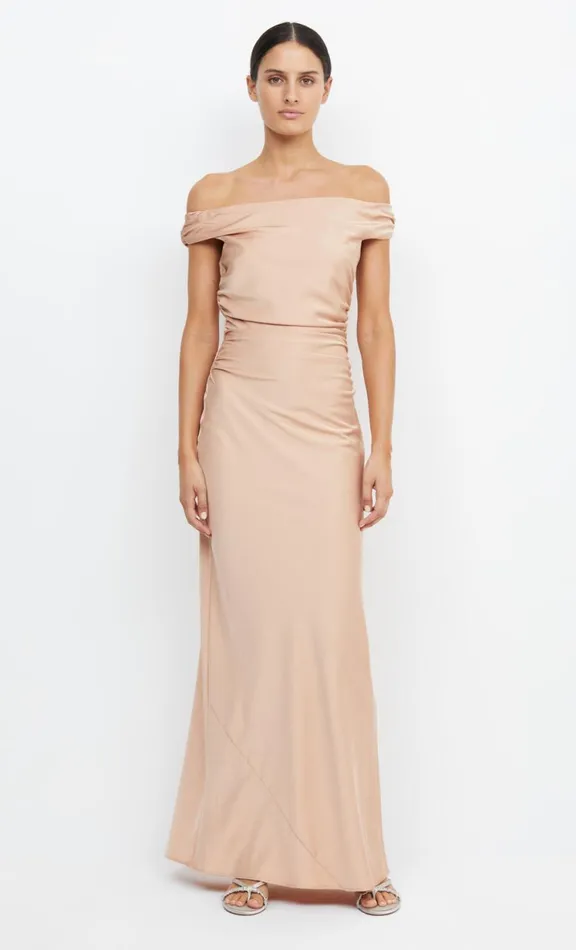Women Bridesmaid Dresses Bec Bridge ETERNITY OFF SHOULDER MAXI 8211 ROSE GOLD