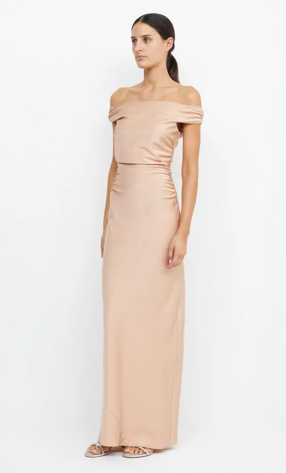 Women Bridesmaid Dresses Bec Bridge ETERNITY OFF SHOULDER MAXI 8211 ROSE GOLD
