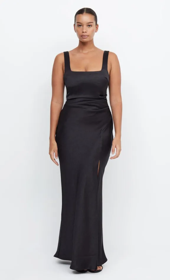 Women Bridesmaid Dresses Bec Bridge THE DREAMER SQUARE NECK DRESS 8211 BLACK