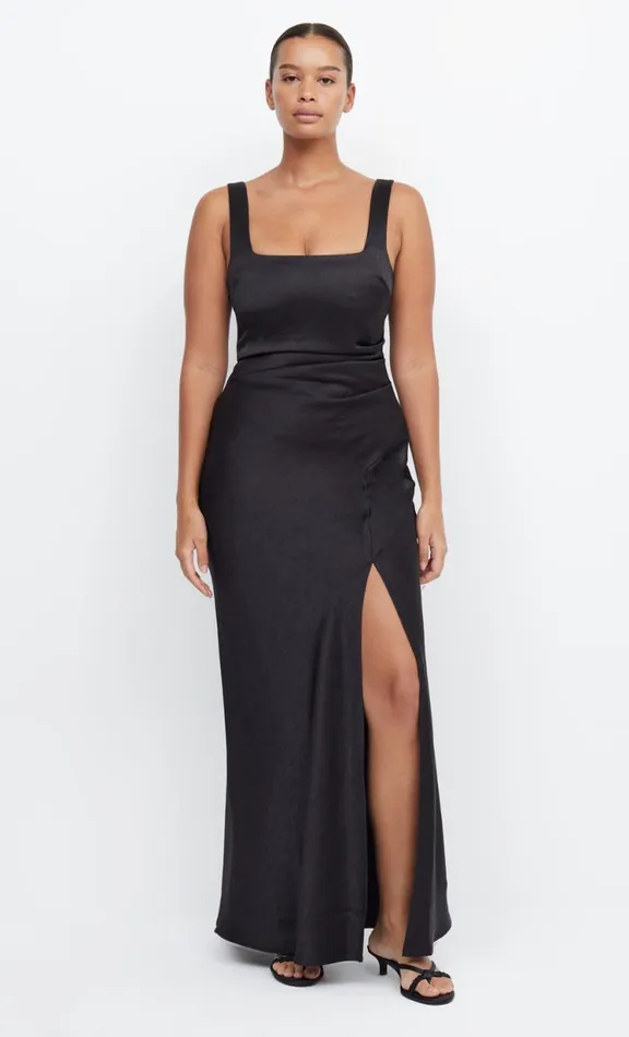 Women Bridesmaid Dresses Bec Bridge THE DREAMER SQUARE NECK DRESS 8211 BLACK