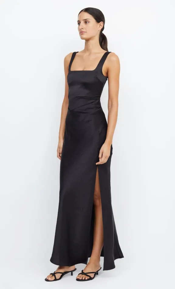 Women Bridesmaid Dresses Bec Bridge THE DREAMER SQUARE NECK DRESS 8211 BLACK