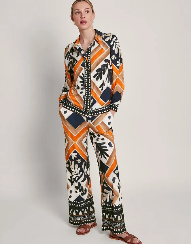 Women Cadenza Print Jersey Shirt Black Monsoon Tops and Blouses