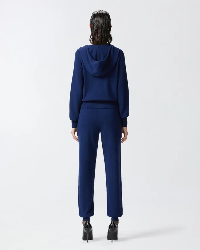 Women Casual Trousers Pinko Knit Cashmereblend Joggers Iris Blue Women Casual Trousers Pinko Knit Cashmereblend Joggers Iris Blue