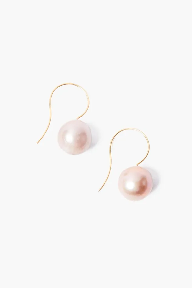 Women Champagne Baroque Pearl And Gold Drop Earrings Chan Luu Earrings