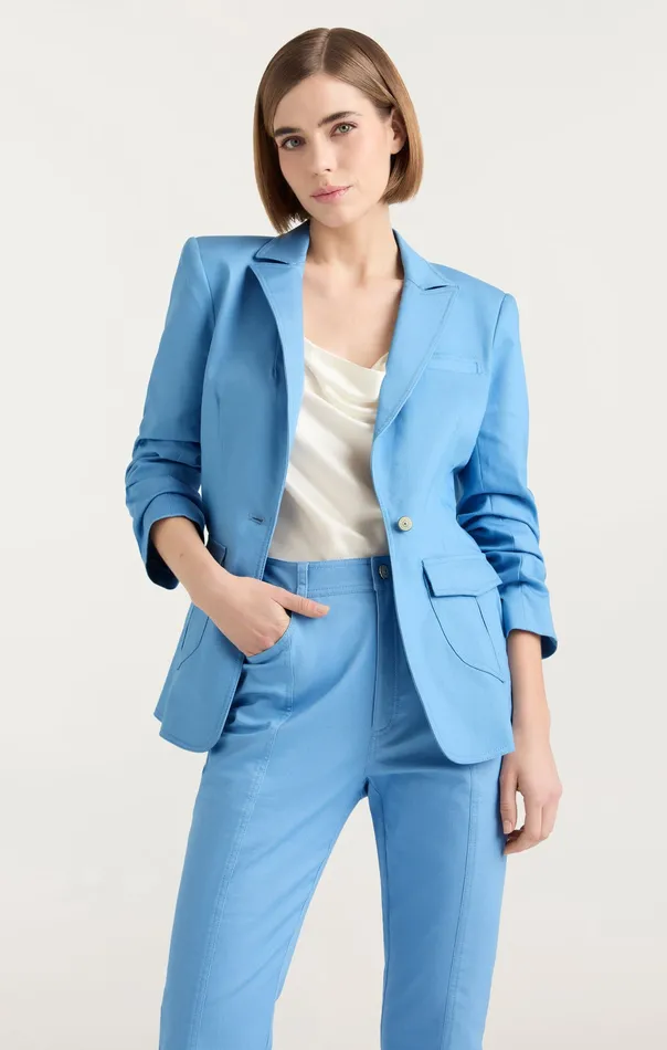 Women Cinq Sept Louisa Jacket Blissful Blue Jackets and Blazers