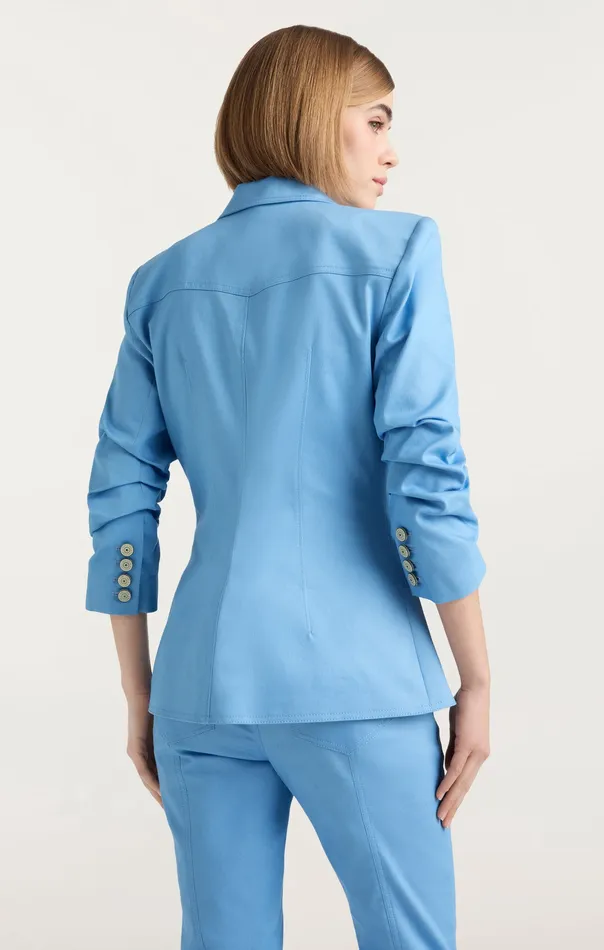 Women Cinq Sept Louisa Jacket Blissful Blue Jackets and Blazers