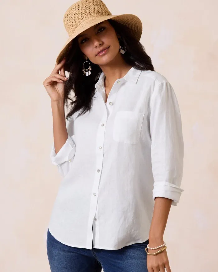 Women Coastalina Ocean Surf Stripe Sleeveless Linen Top Soft Flamingo Tommy Bahama Tops and Shirts Women Coastalina Ocean Surf Stripe Sleeveless Linen Top Soft Flamingo Tommy Bahama Tops and Shirts